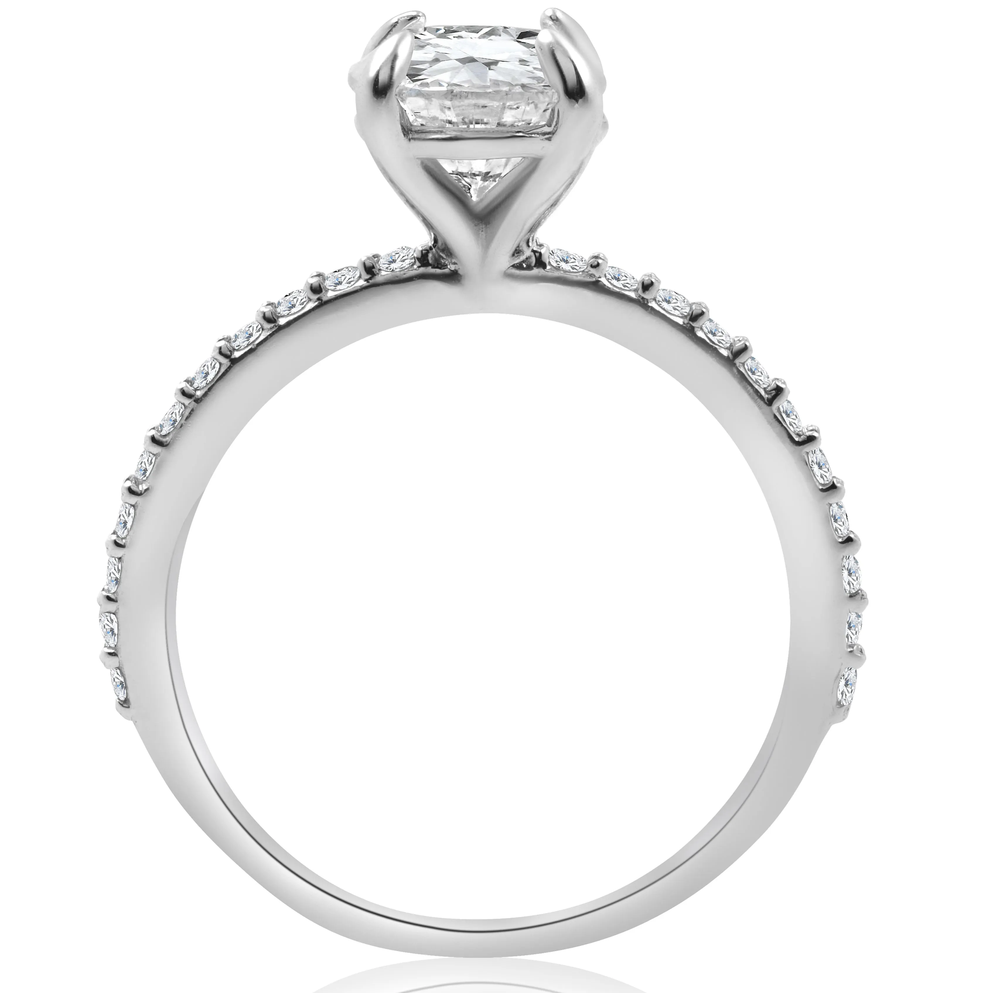 1.25 Ct Diamond Round Solitaire Engagement Ring in 14k White Gold