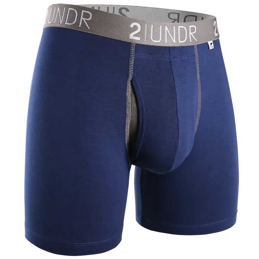 2UNDR Swing Shift Boxer Brief Navy/Grey - Buy Online Now