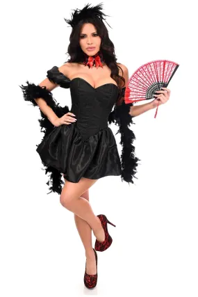 5 PC Sexy Saloon Girl Corset Dress Costume