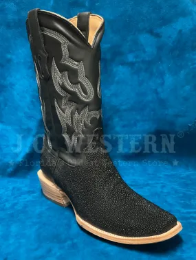 A4423 Men's Stingray Embroidery Horseman Toe Boot Black by Corral