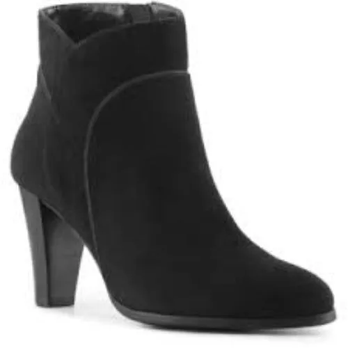 Adrienne Vittadini Women's Tanae Ankle Bootie in Black Suede, Size 6M