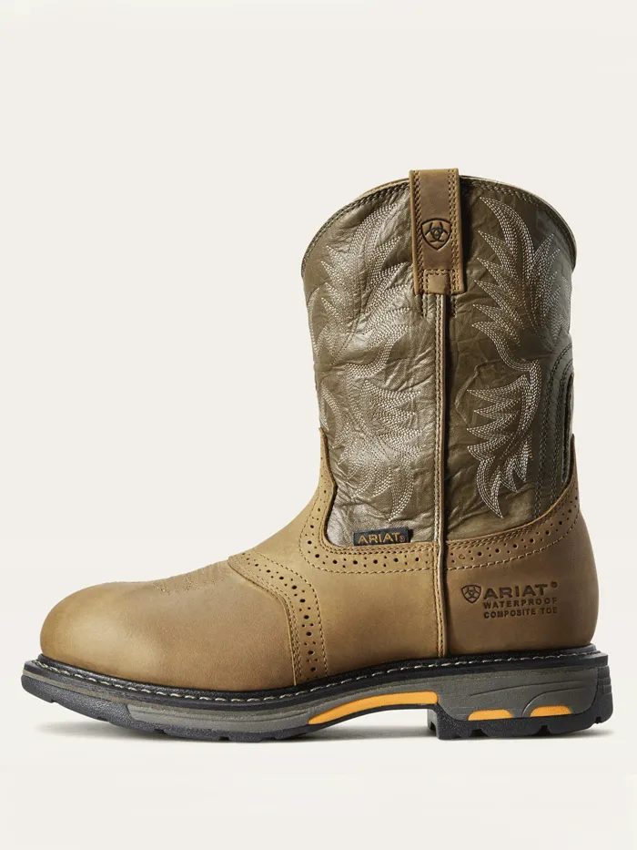 Aged Bark Ariat WorkHog Waterproof Composite Toe Work Boot