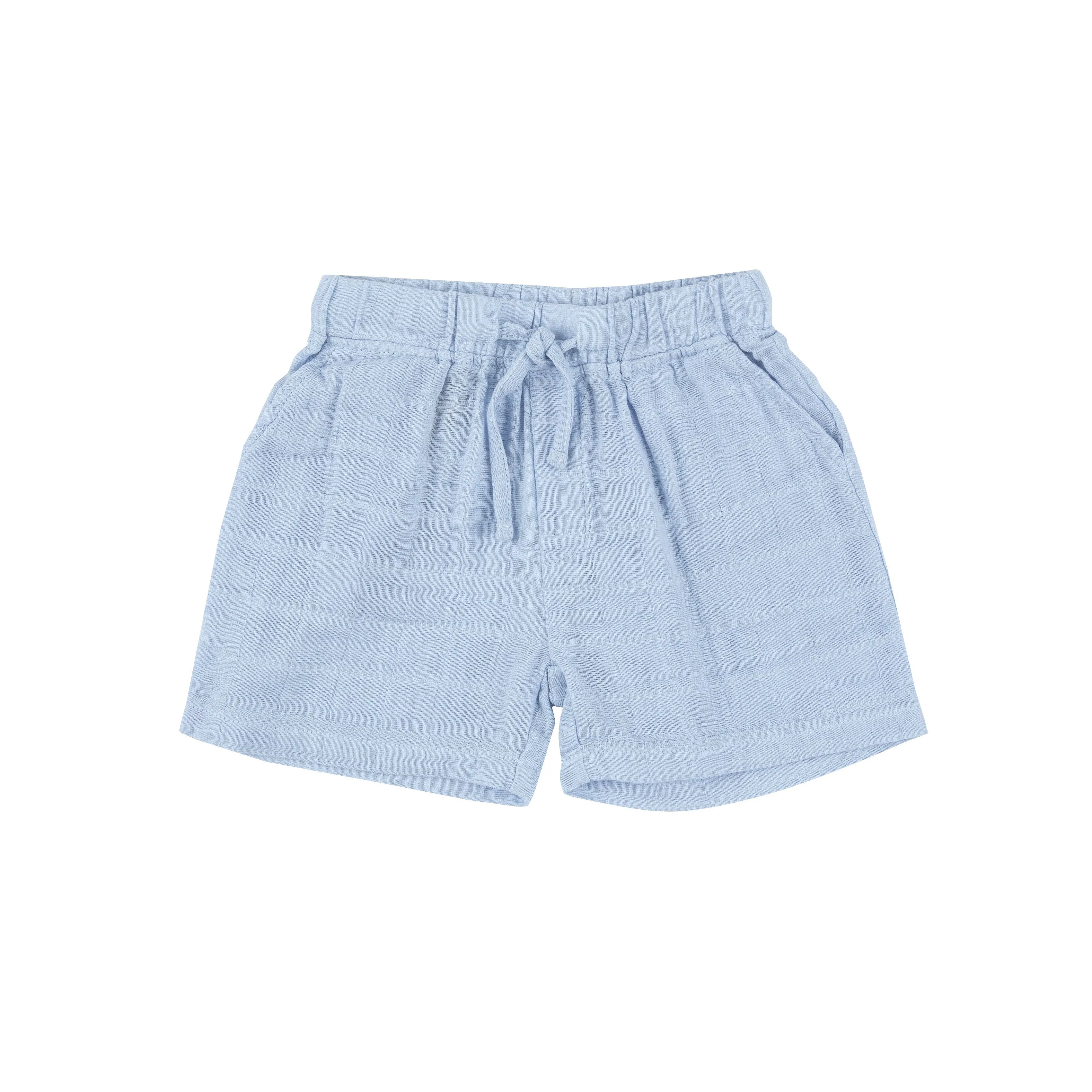 Angel Dear Dusty Blue Muslin Shorts