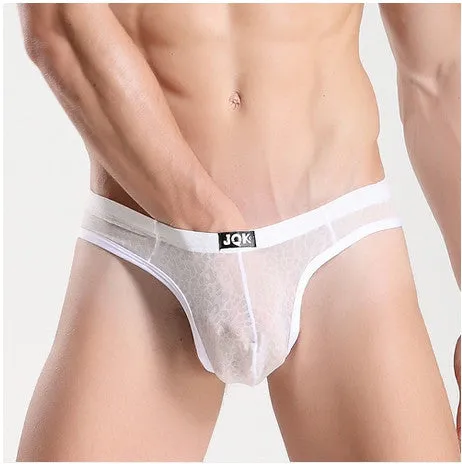 Animal Print See Through Thong for Men - Sheer Bulge Underwear