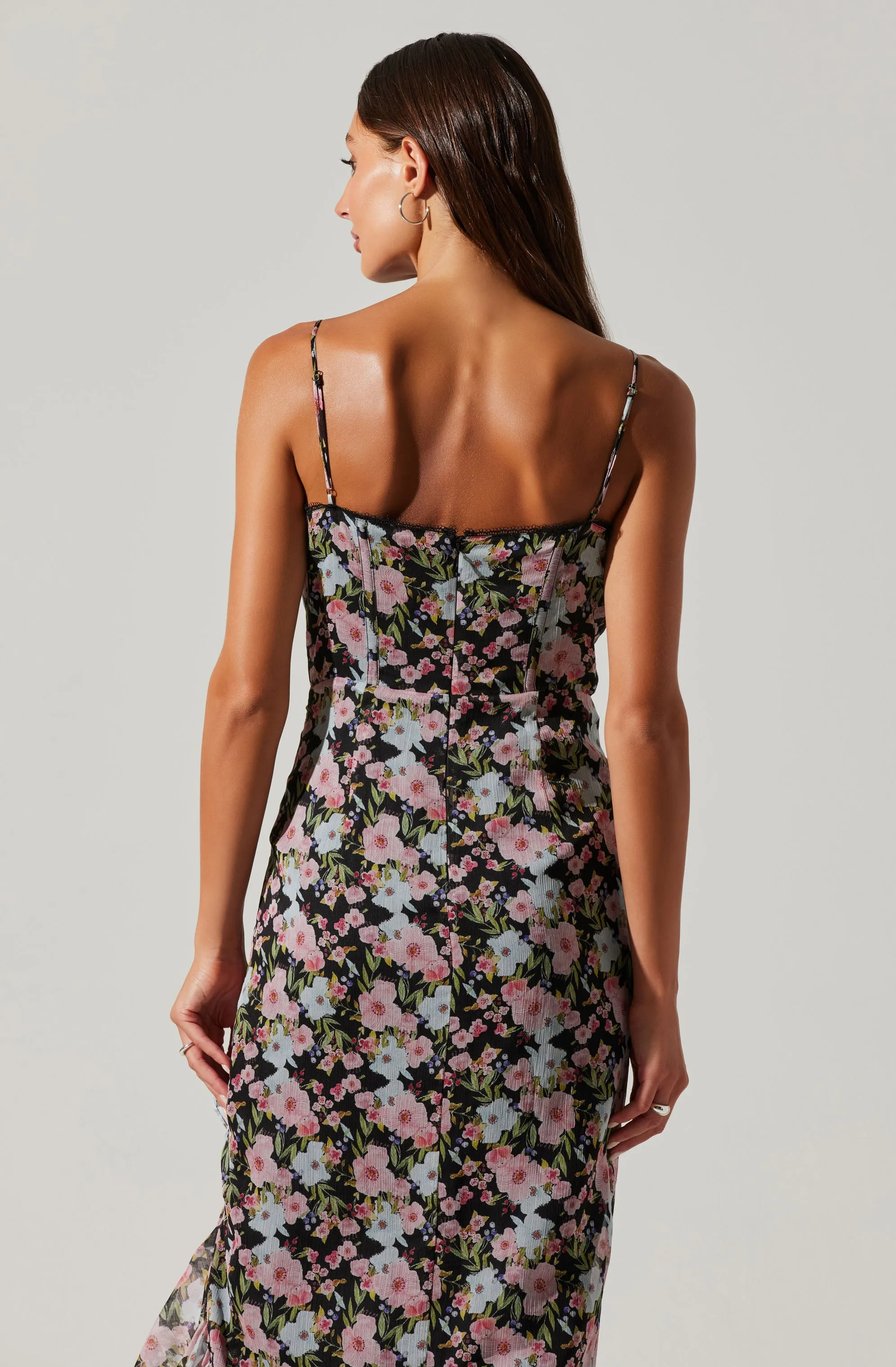 Asymmetrical Floral Midi Dress in Brisbane