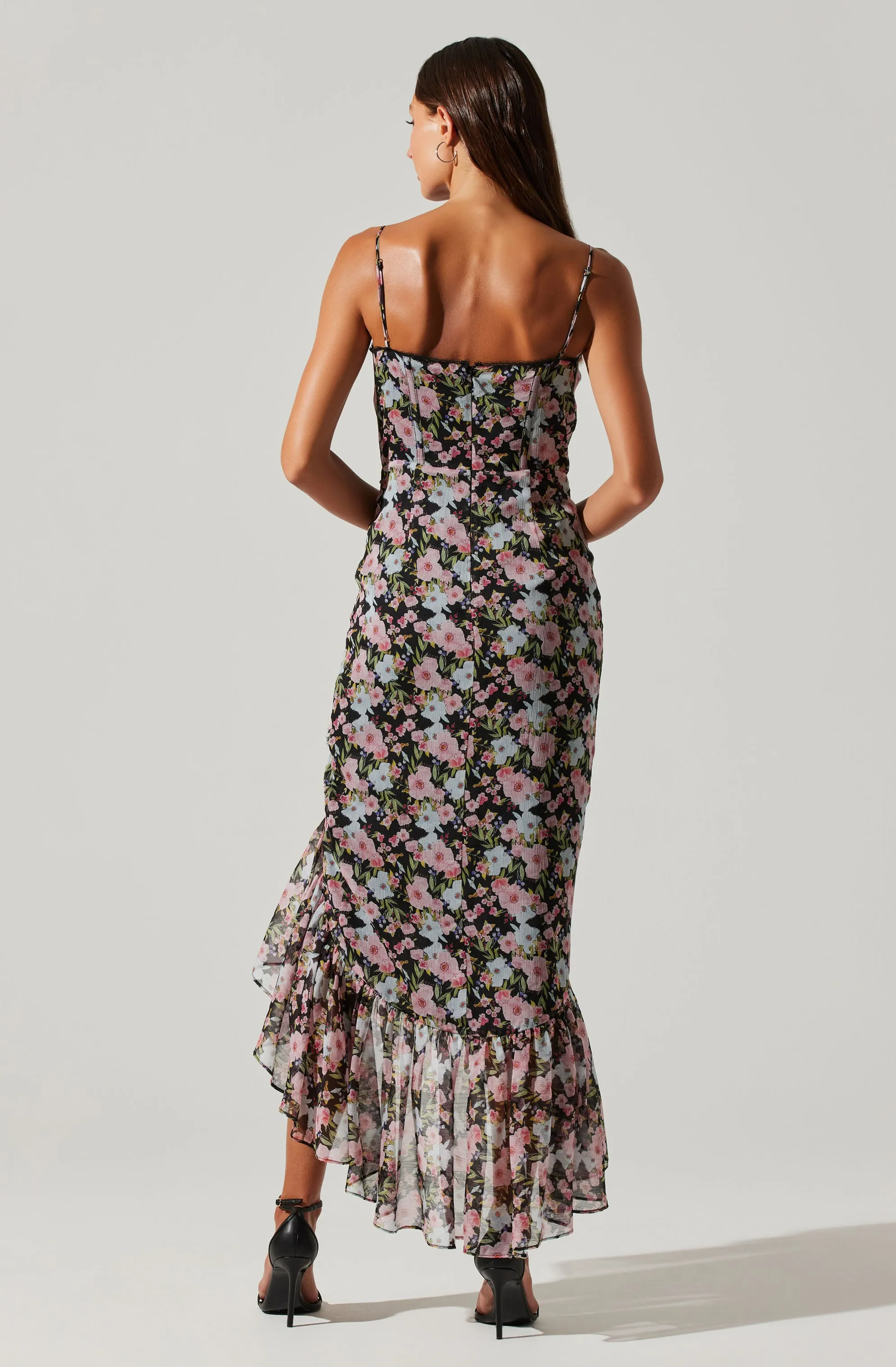 Asymmetrical Floral Midi Dress in Brisbane