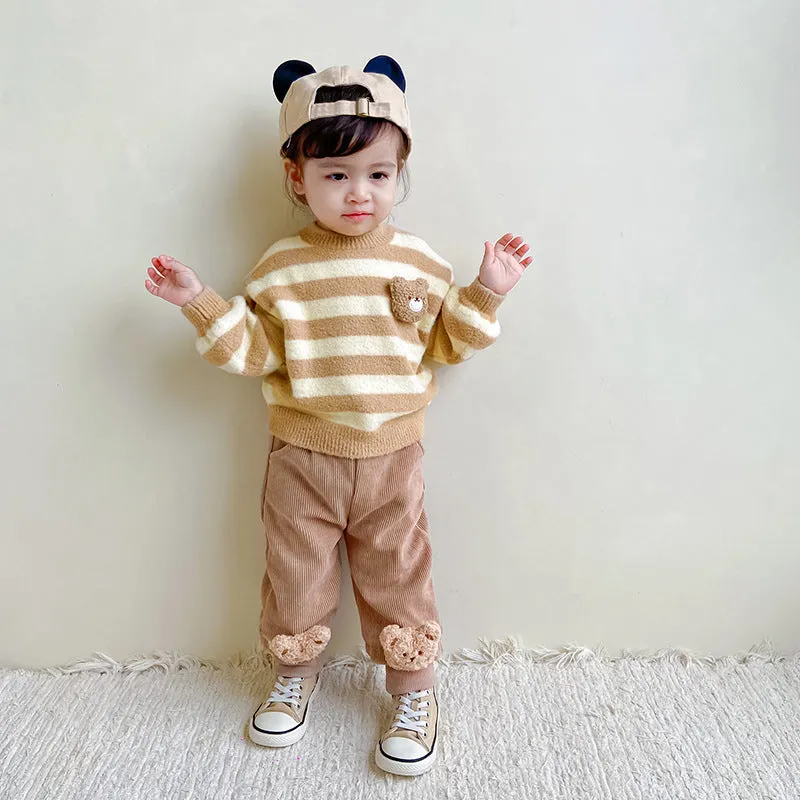 Baby Girls Solid Color Cartoon Pants Wholesale