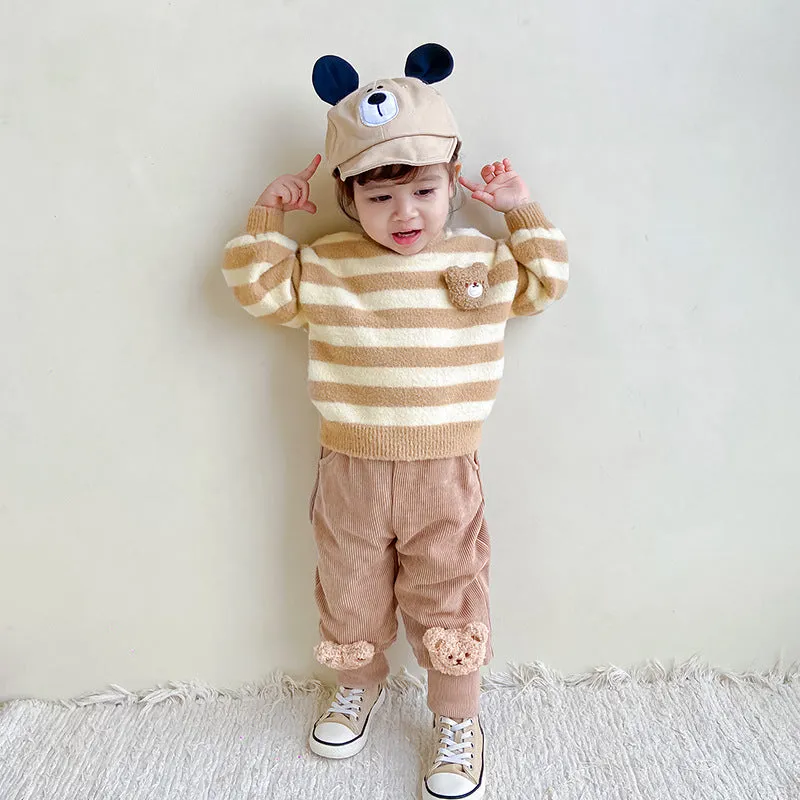 Baby Girls Solid Color Cartoon Pants Wholesale