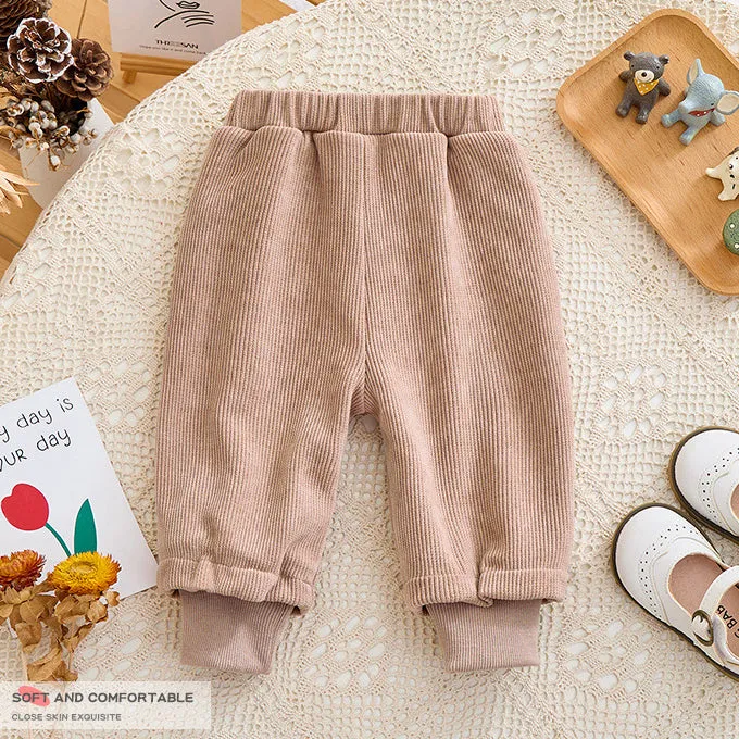 Baby Girls Solid Color Cartoon Pants Wholesale