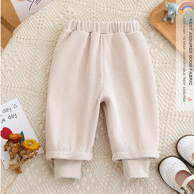 Baby Girls Solid Color Cartoon Pants Wholesale