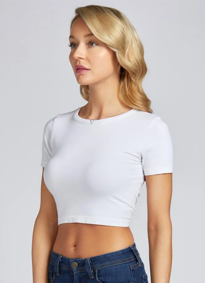 Bamboo Short Sleeve Crop Top