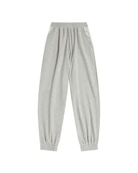 Bapy women's lace-patched sweatpants