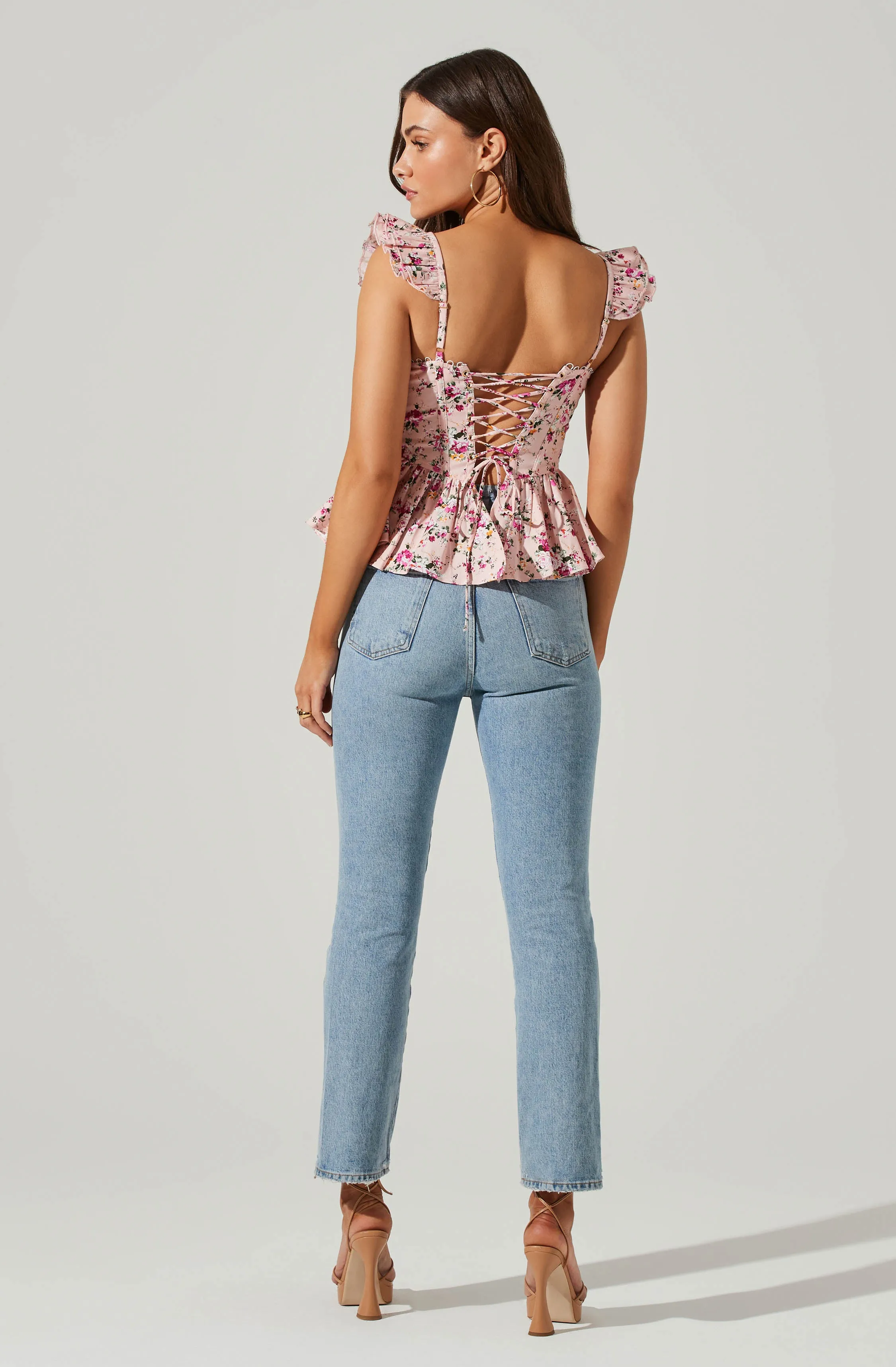 Baylin floral corset peplum top - Search Engine Optimized.