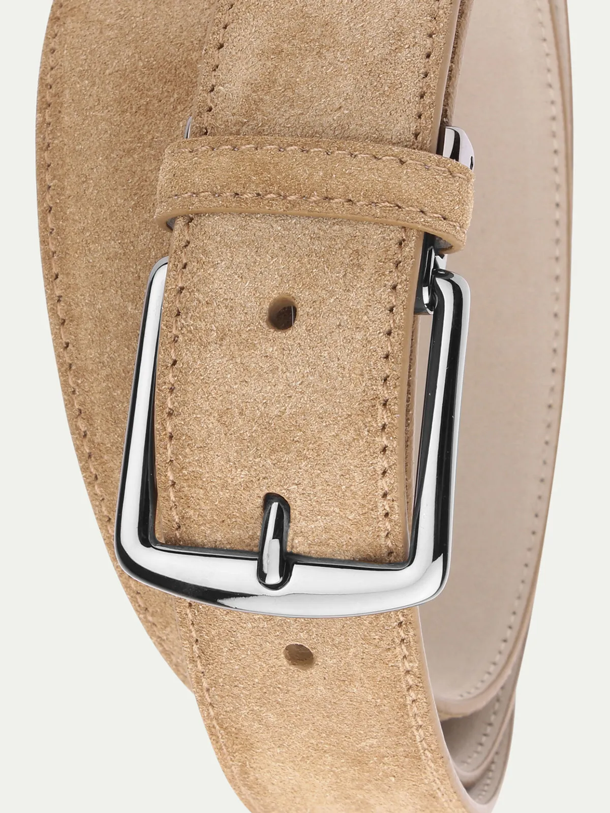 Beige Leather Belt