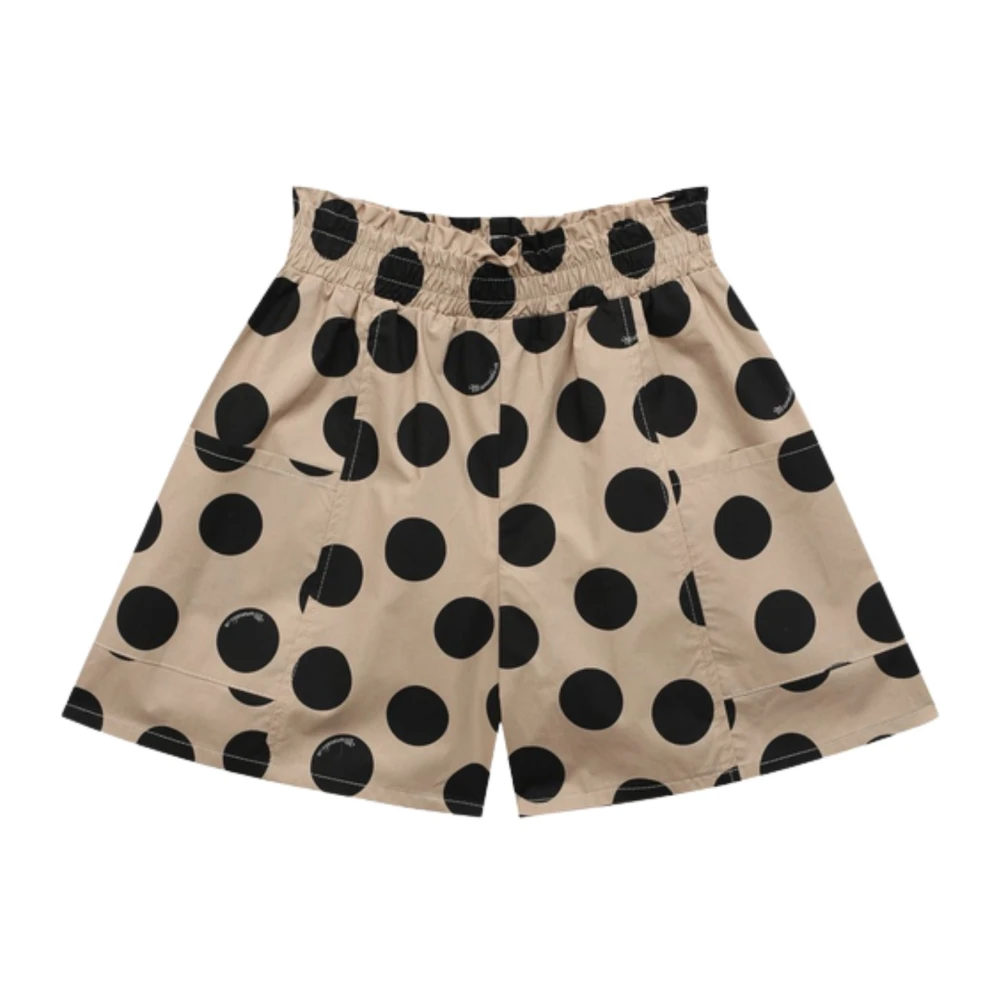 beige nero pois maxi bambini shorts