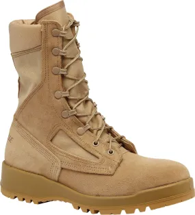 Belleville 340DESST Hot Weather Steel Toe Flight Boots in Tan Leather.