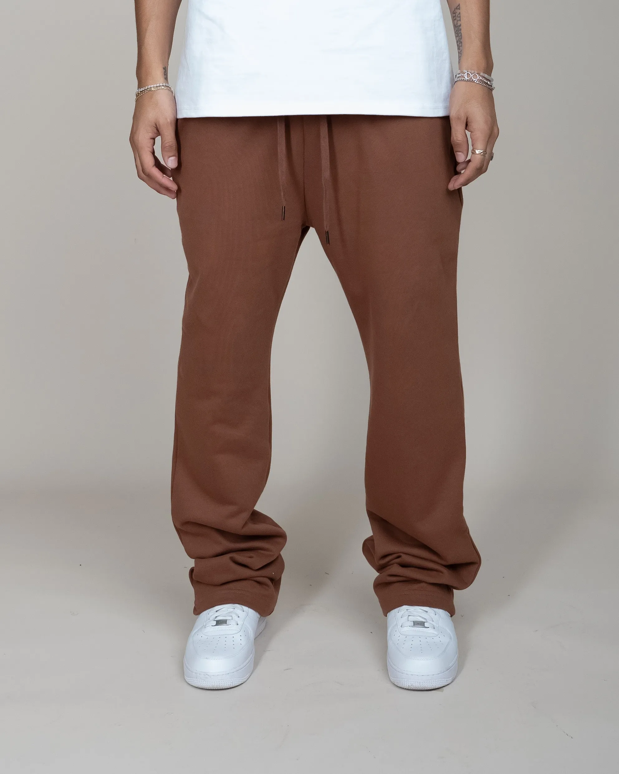 Big and Tall Flare Sweatpants - Brown