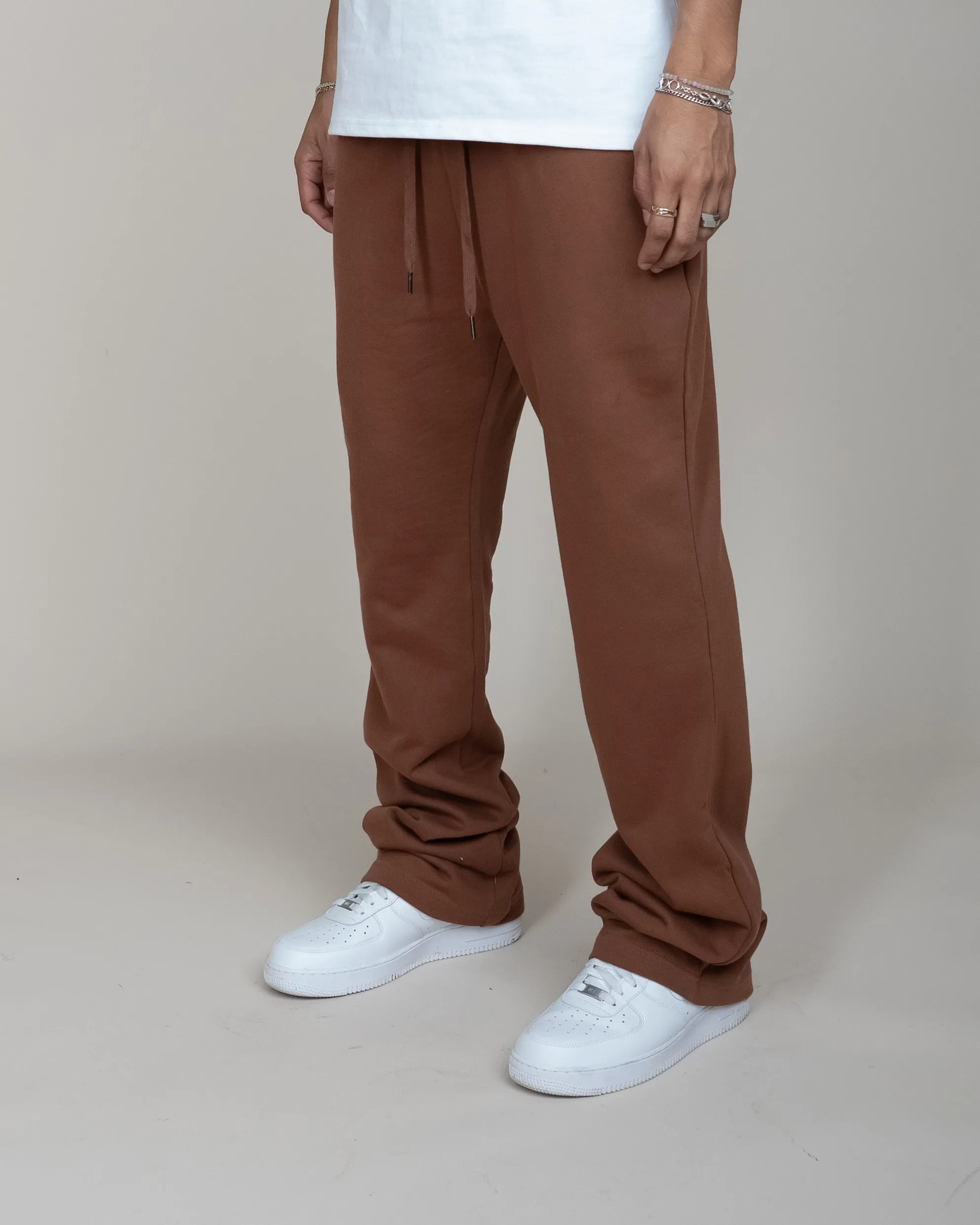 Big and Tall Flare Sweatpants - Brown