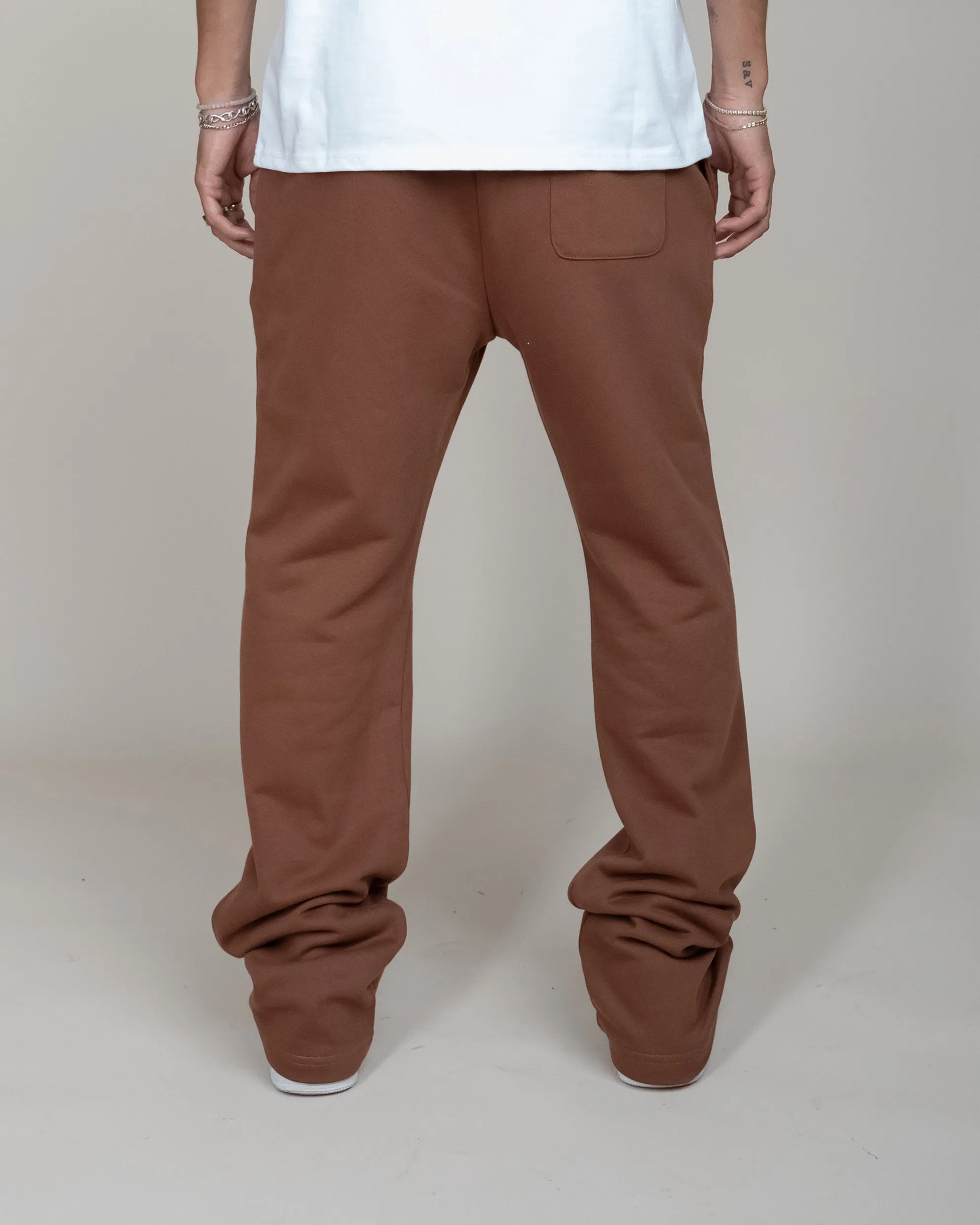 Big and Tall Flare Sweatpants - Brown