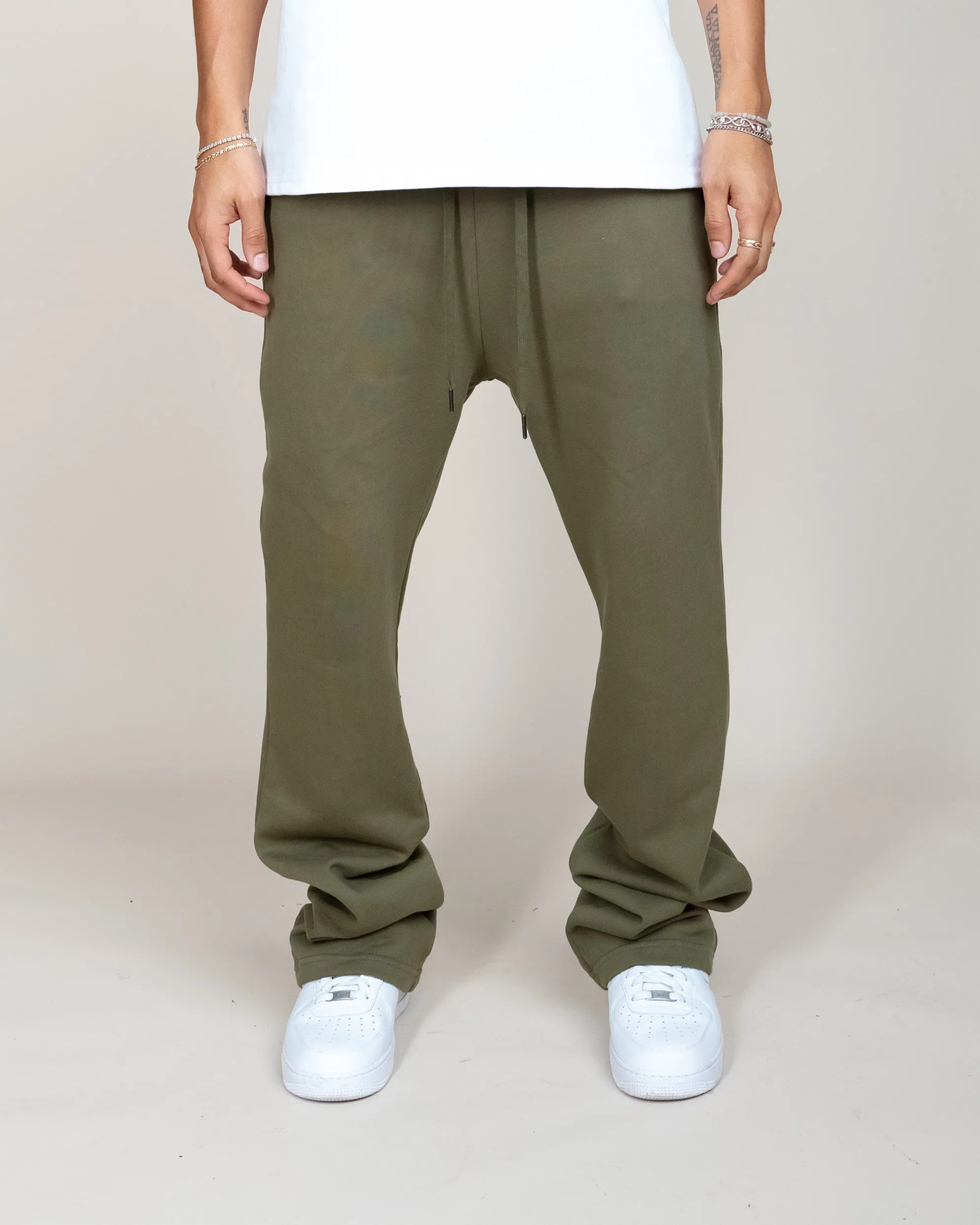 big and tall olive flare sweatpants