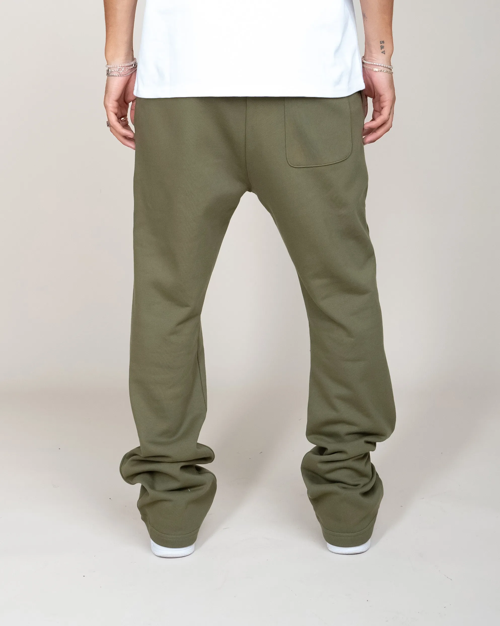 big and tall olive flare sweatpants