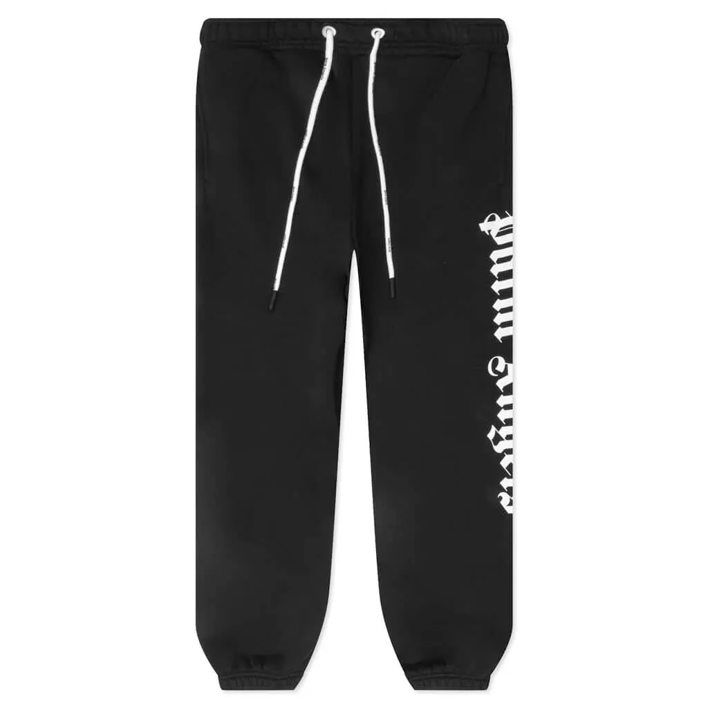 Black and White Side Logo Sweatpants