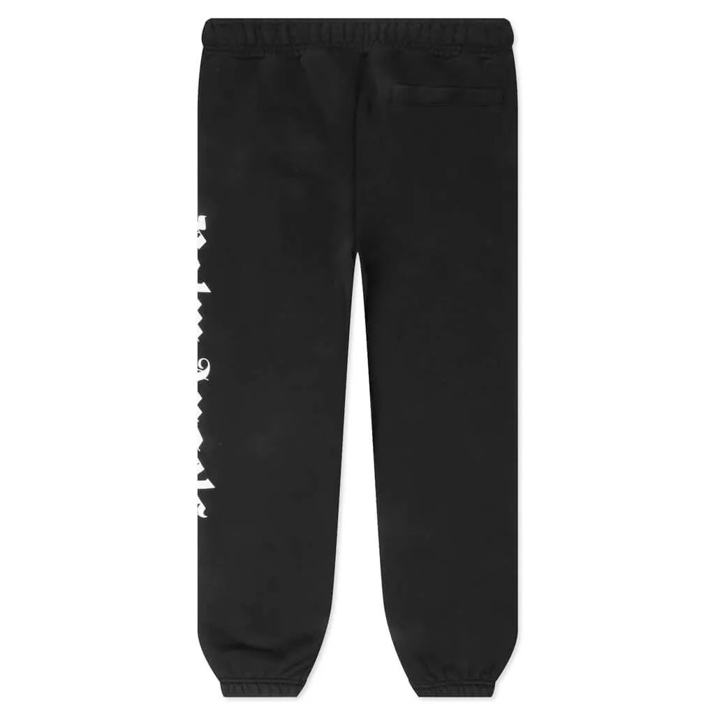 Black and White Side Logo Sweatpants