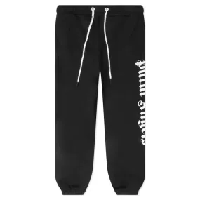 Black and White Side Logo Sweatpants