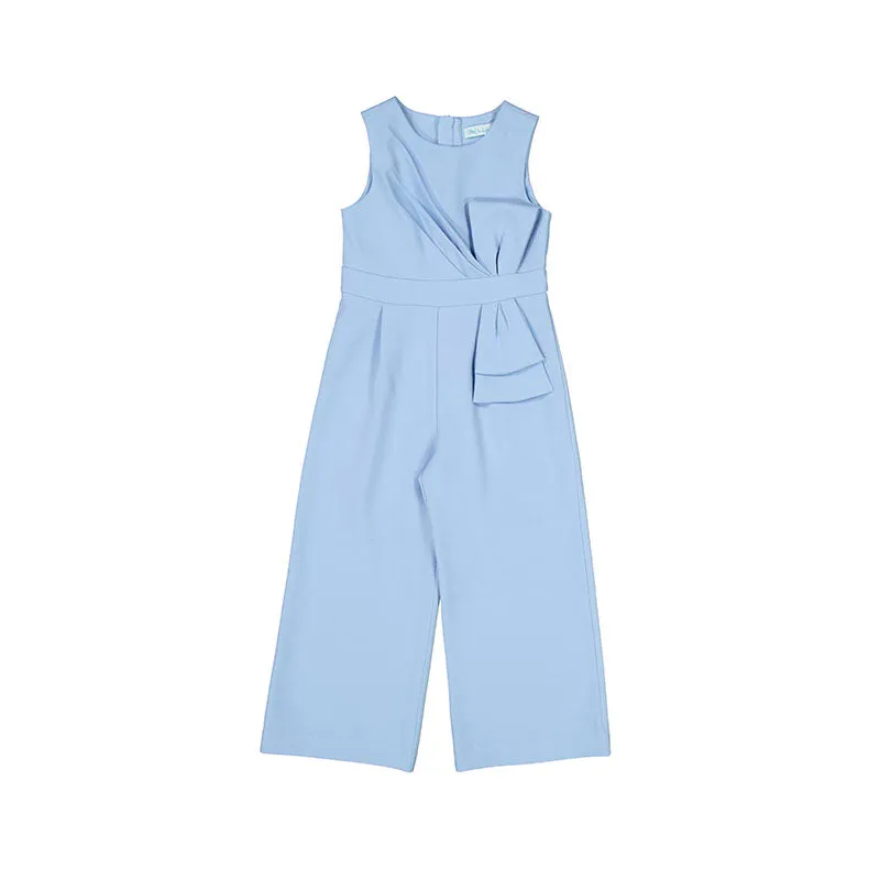 Bow crepe jumpsuit - Sky blue - Shop now at [Brand Name]