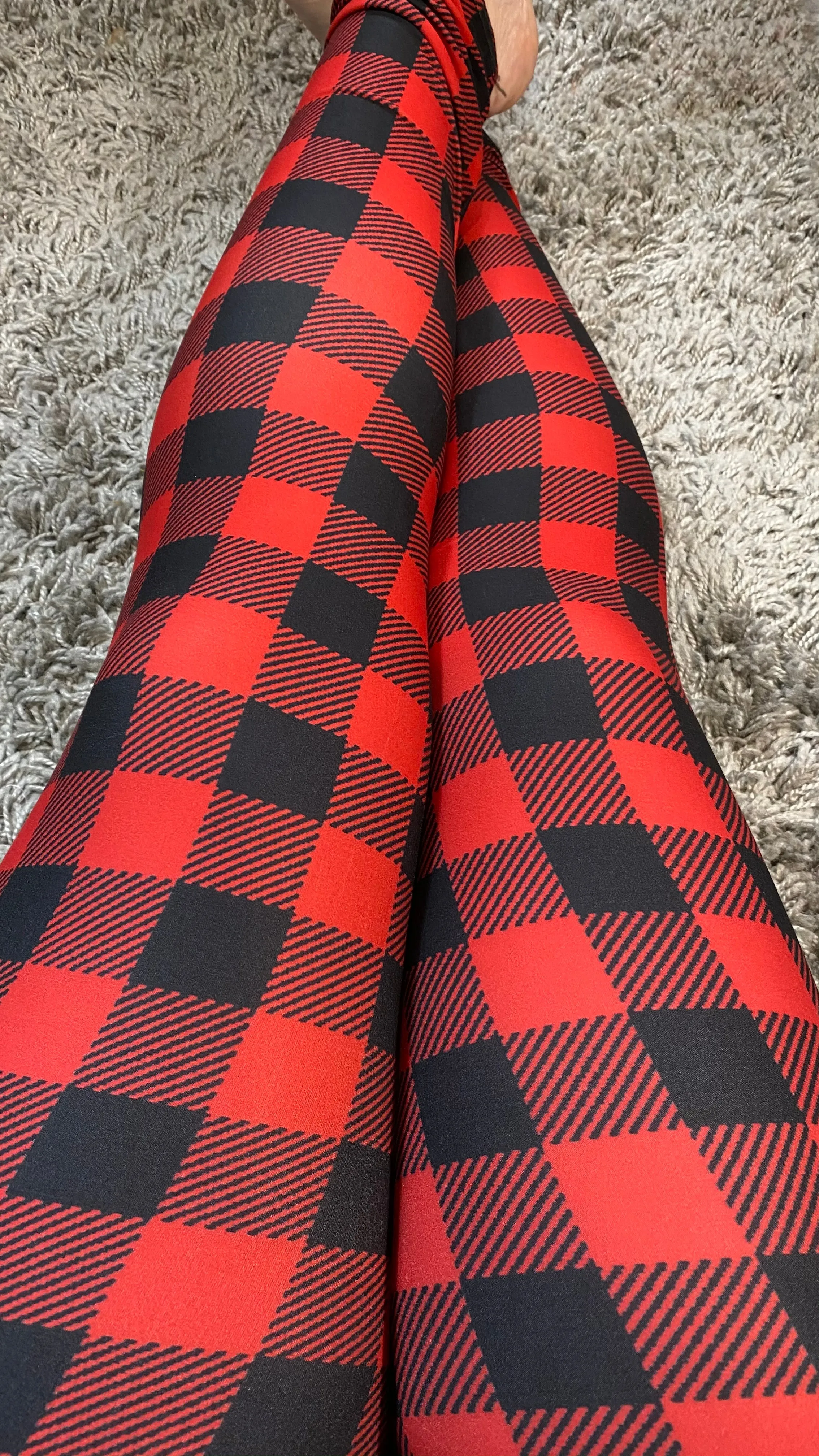 Buffalo Check Leggings with Pockets