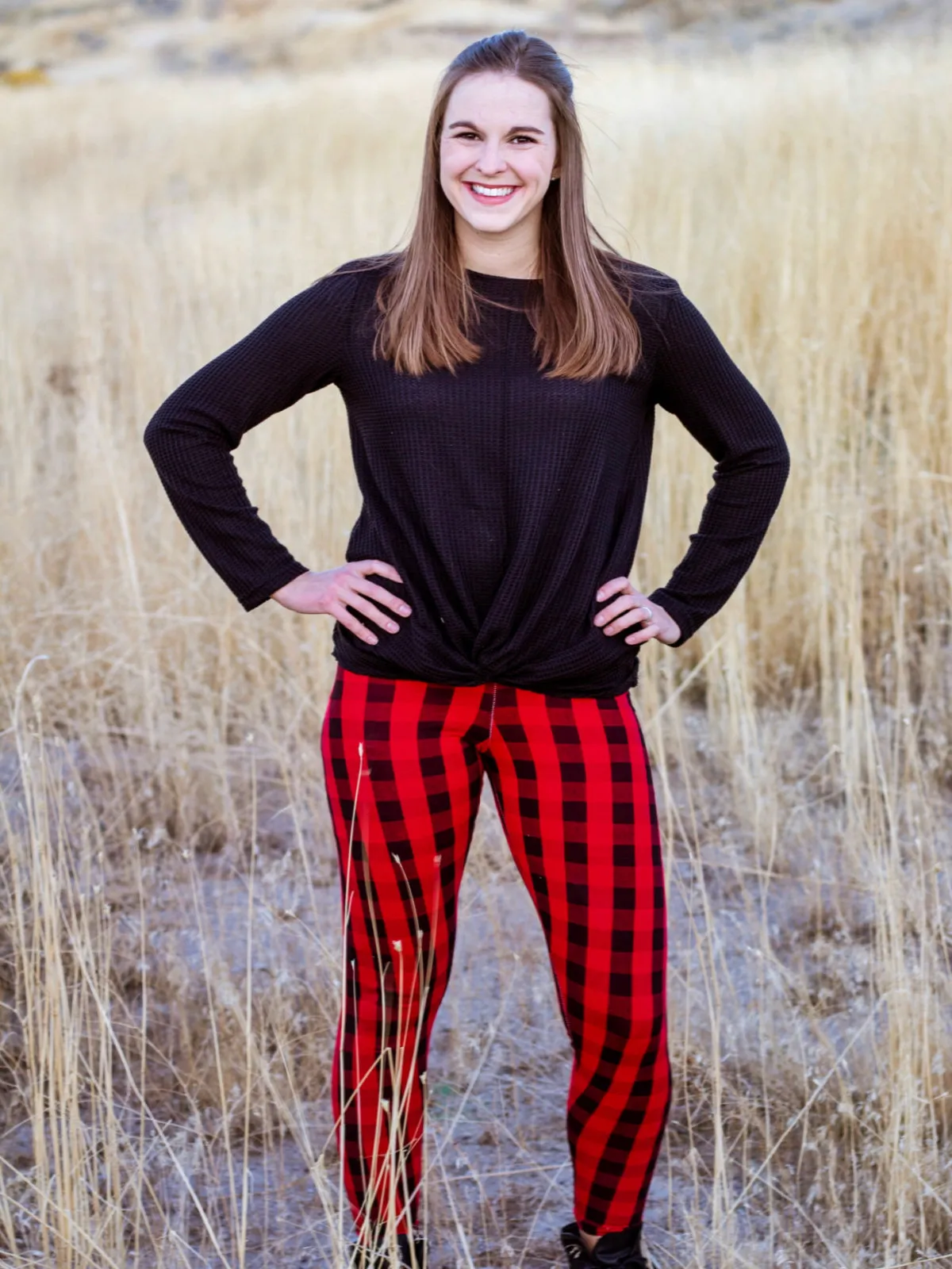 Buffalo Plaid Leggings for Women