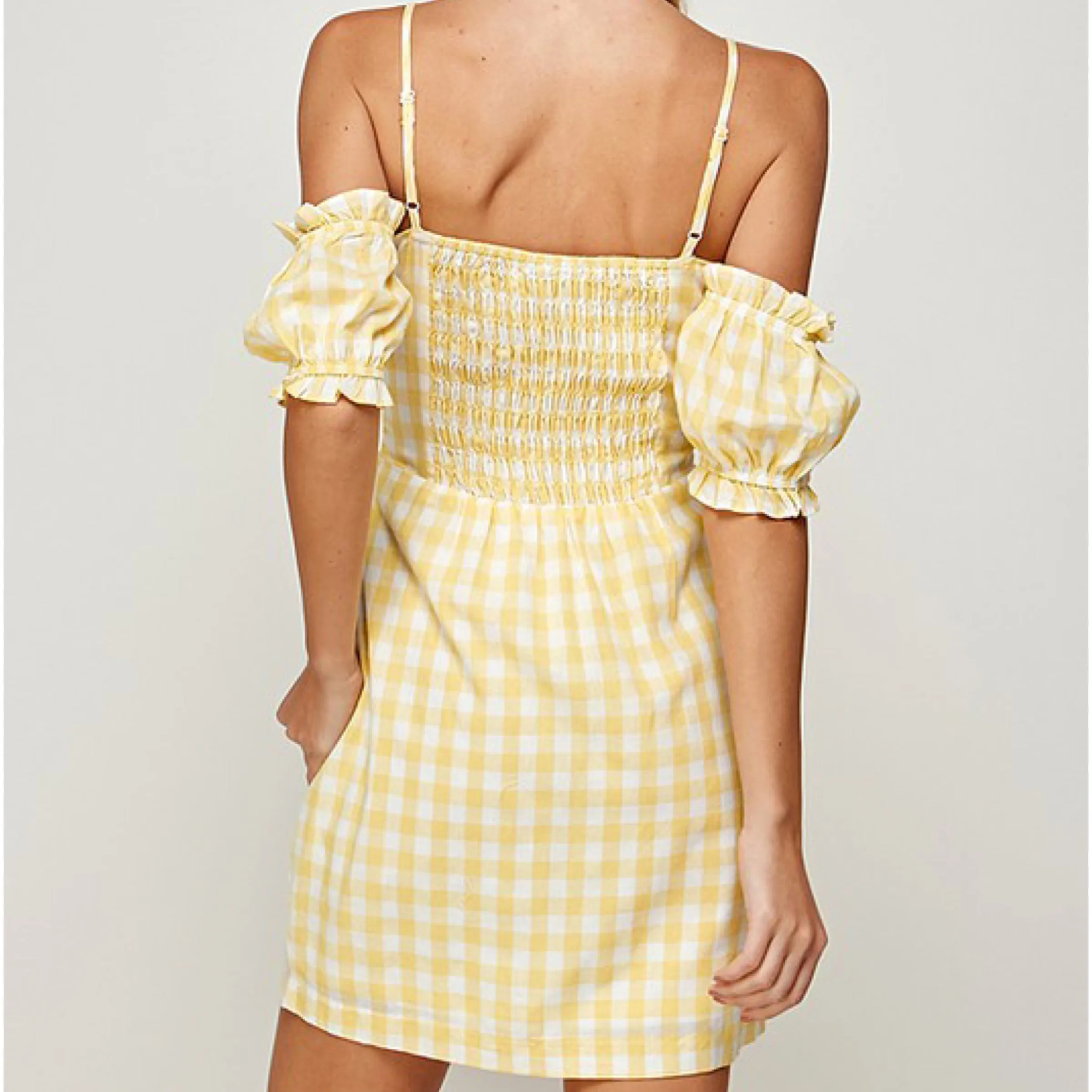 Charlotte Gingham Off-Shoulder Dress