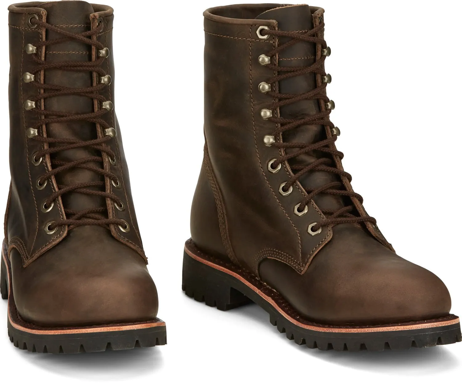 Chippewa Classic 2.0 8in Chocolate Apache Leather Work Boots