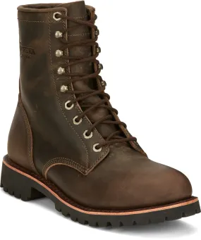 Chippewa Classic 2.0 8in Chocolate Apache Leather Work Boots