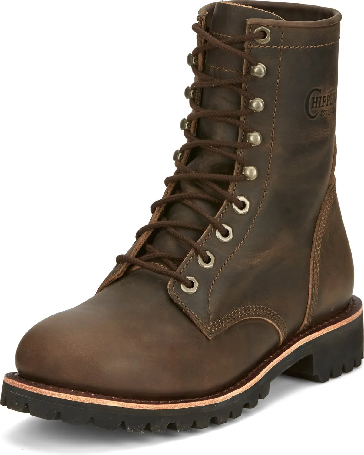 Chippewa Classic 2.0 8in Chocolate Apache Leather Work Boots