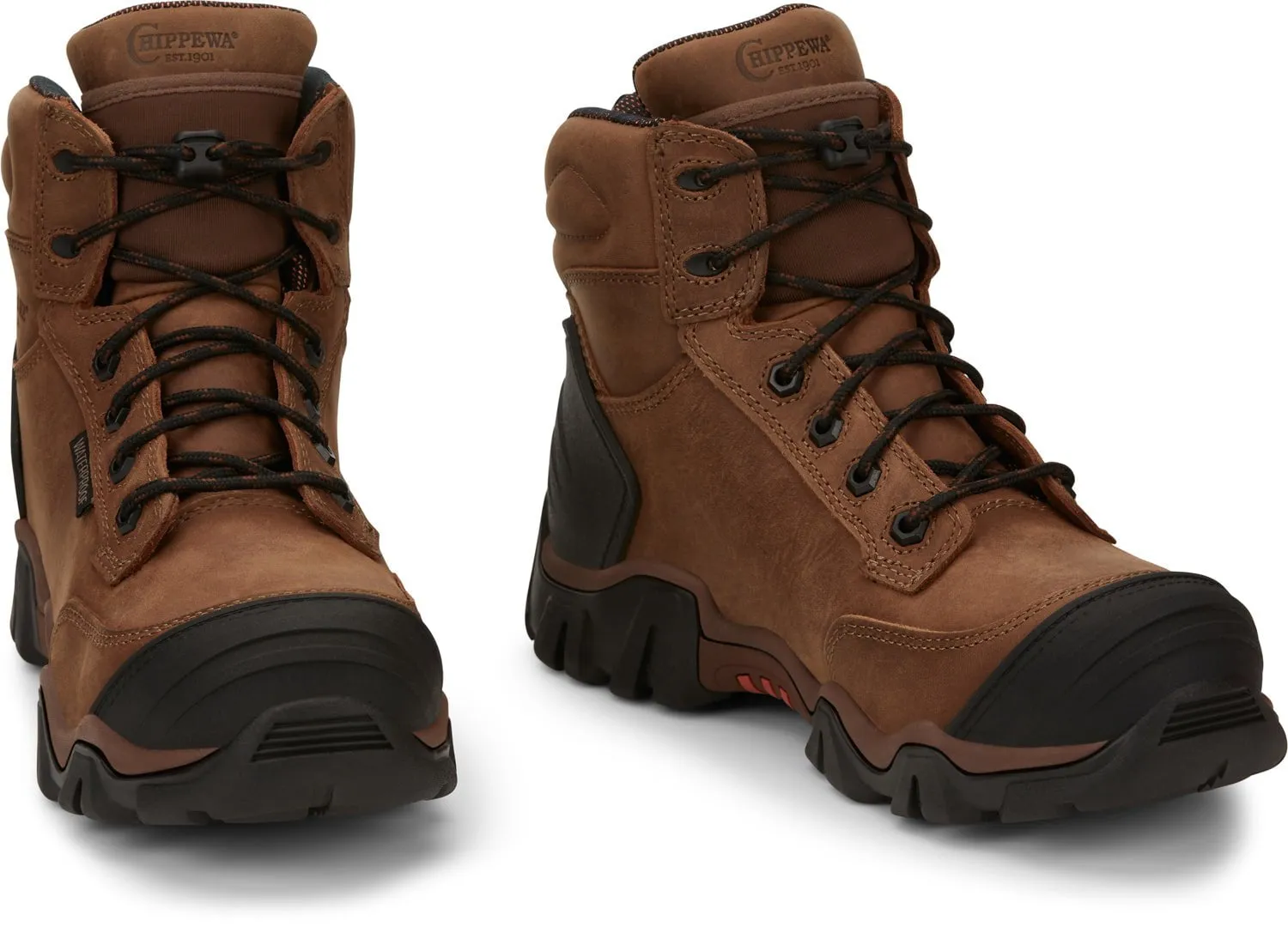 Chippewa Men's Cross Terrain 6-inch Waterproof Composite Toe Hiker Boots - Bourbon Brown Leather