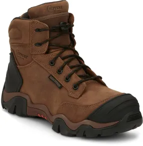 Chippewa Men's Cross Terrain 6-inch Waterproof Composite Toe Hiker Boots - Bourbon Brown Leather