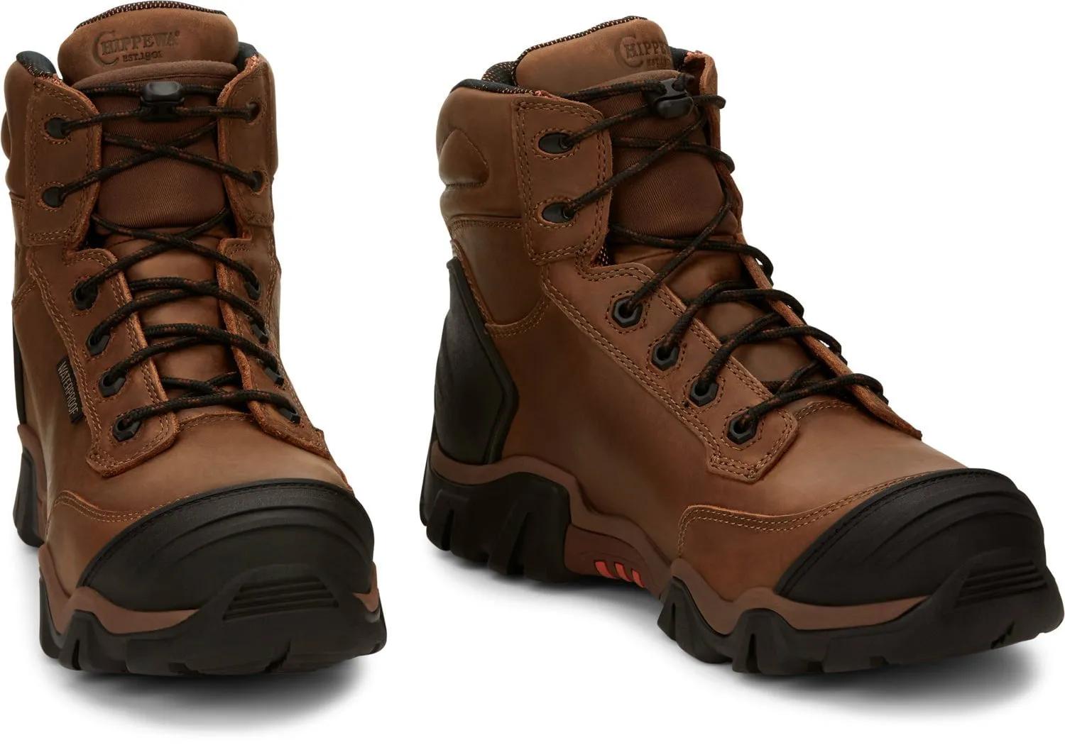 Chippewa Men's Cross Terrain 6in Waterproof Hiker Boots - Bourbon Brown Leather