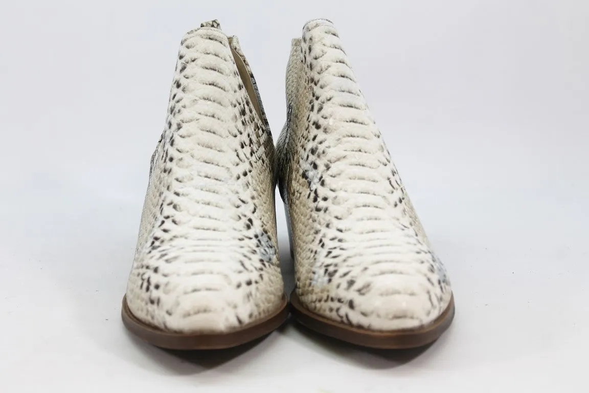 Claunday Cherish Women's Beige Snake Boots - Size 10M (ZAP13208)