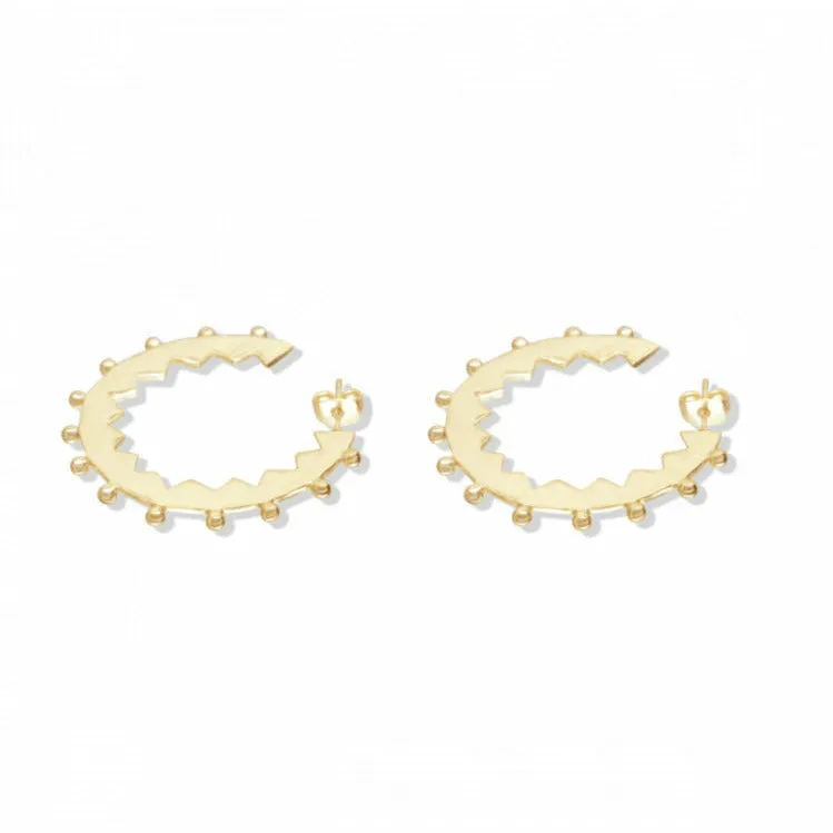 Cleo Gold Link Hoop Earrings