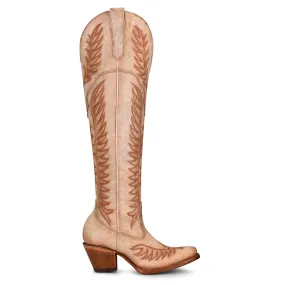 Corral Urban Women's Beige Leather Over-The-Knee Cowboy Boots