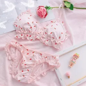 Cutie Nymph Lolita Underwear Set featuring Adorable Carrot Pattern