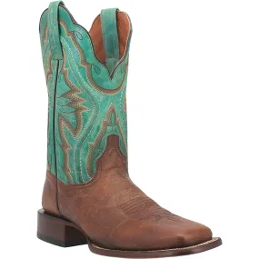 Dan Post women's brown leather cowboy boots.