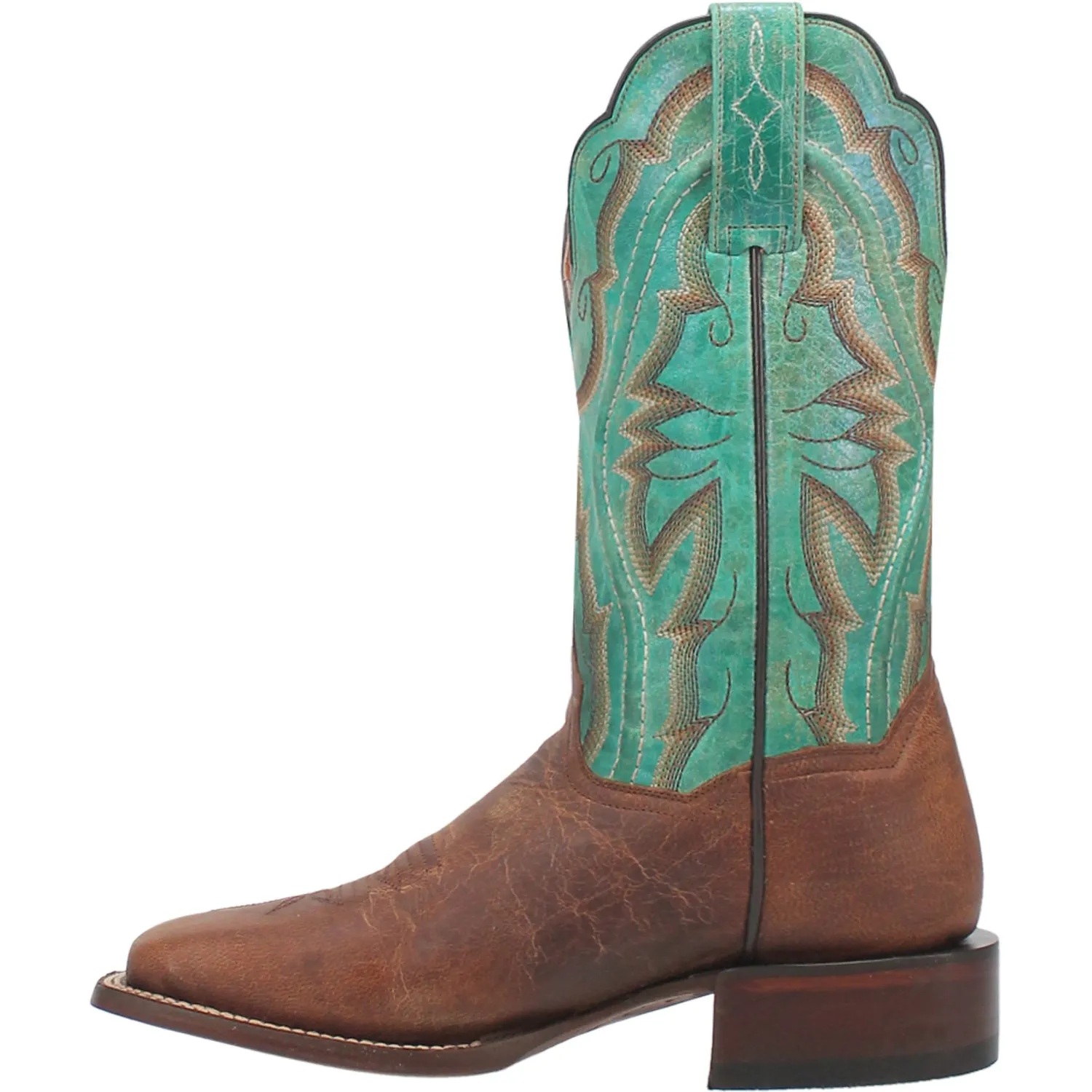 Dan Post women's brown leather cowboy boots.