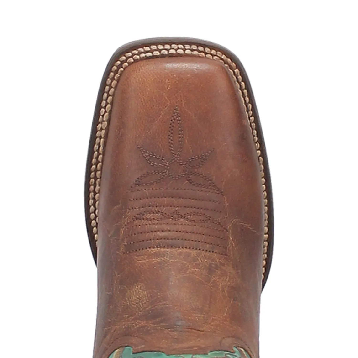 Dan Post women's brown leather cowboy boots.