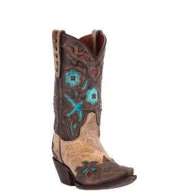 Dan Post Women's Vintage Bluebird Western Boot - Beige, Size 11 (DP3538)