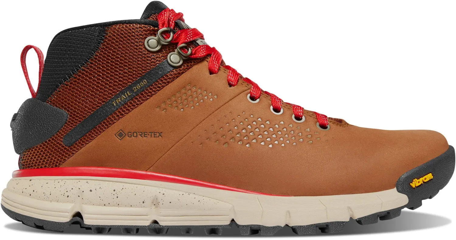 Danner 2650 Mid GTX Brown/Red Suede Hiking Boots for Women