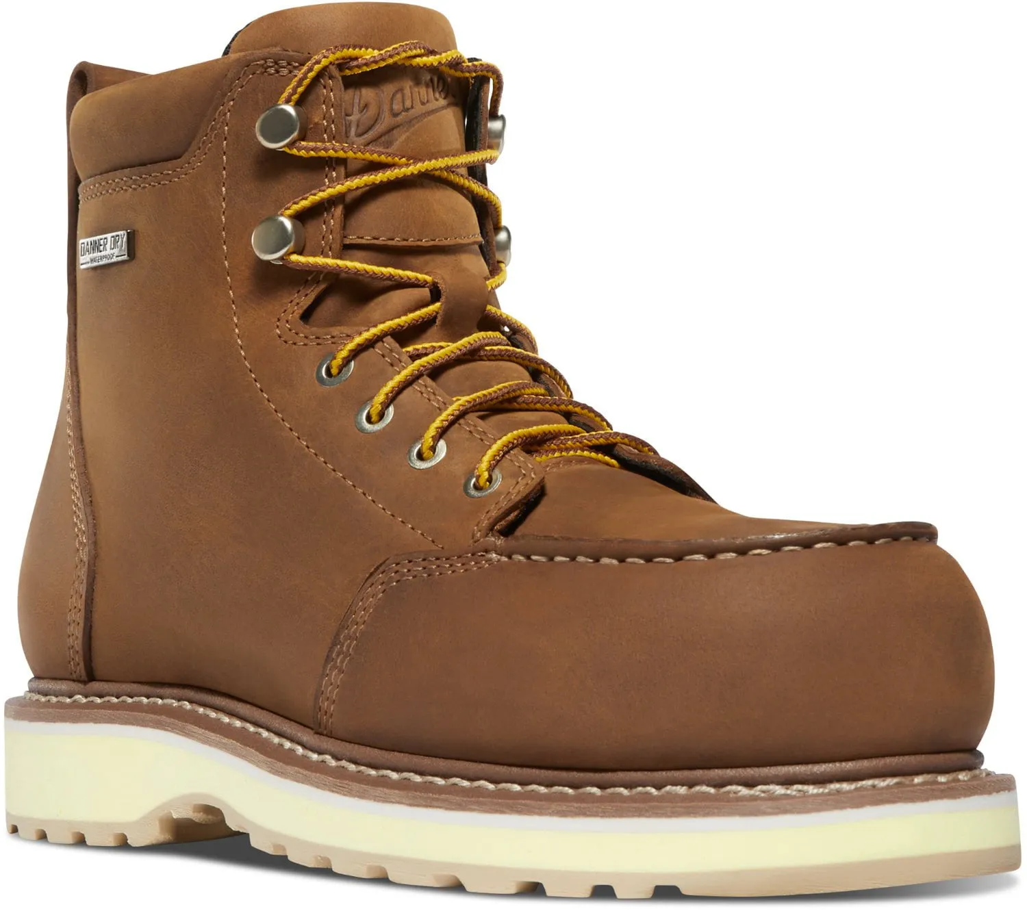 Danner Womens Cedar River Moc Toe 6in AL Brown Leather Work Boots