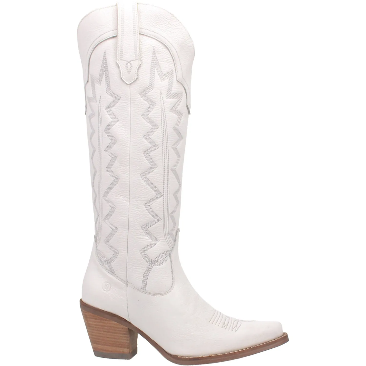 Dingo Women's High Cotton Cowboy Boots - Leather White