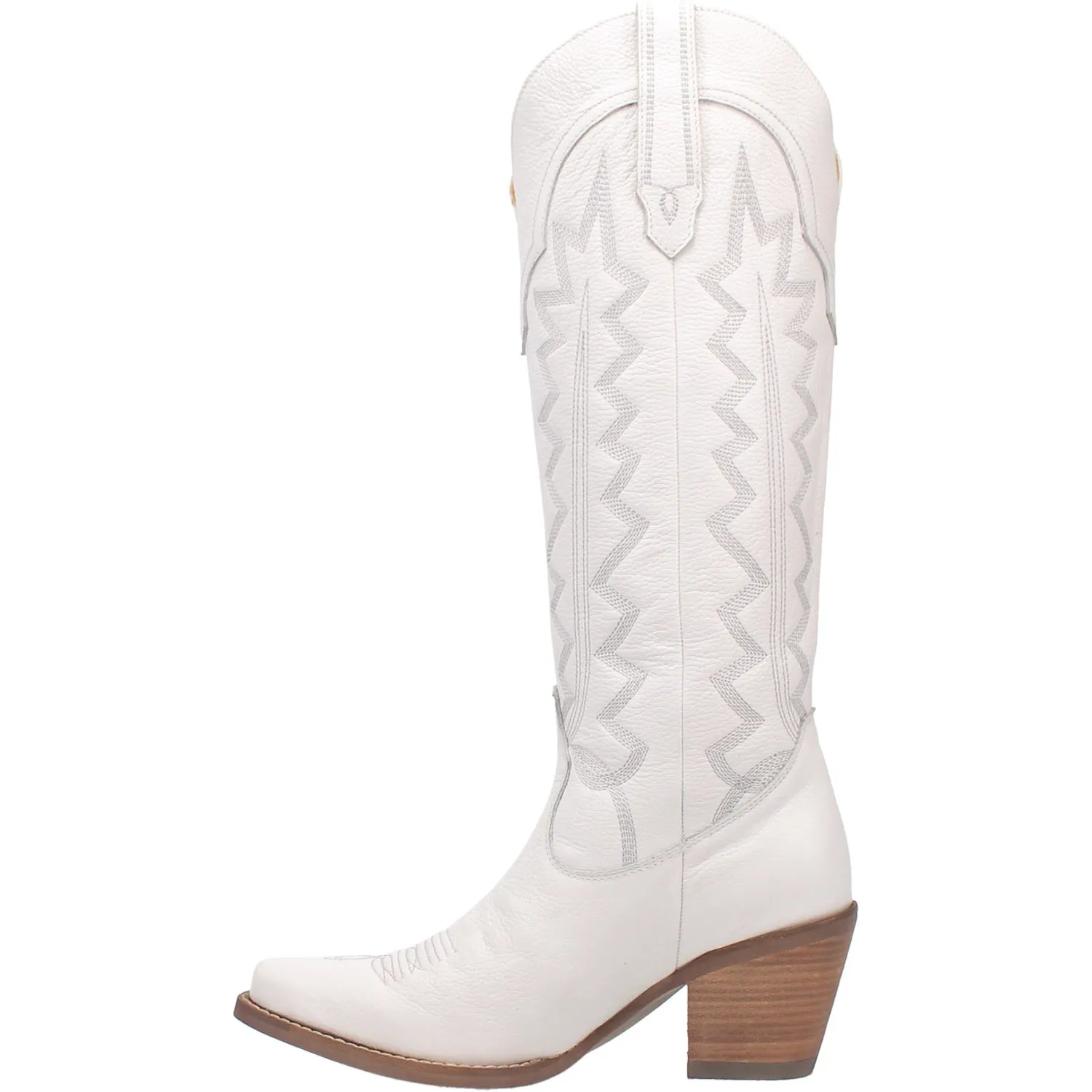 Dingo Women's High Cotton Cowboy Boots - Leather White